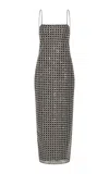 Rotate Birger Christensen Beaded Maxi Slip Dress In Black