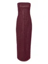 Rotate Birger Christensen Rotate Bordeaux Evening Dress With All-over Paillettes In Burgundy