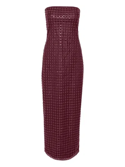 ROTATE BIRGER CHRISTENSEN BEADED MAXI TUBE DRESS
