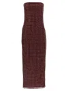 Rotate Birger Christensen Rotate Bordeaux Evening Dress With All-over Paillettes In Burgundy