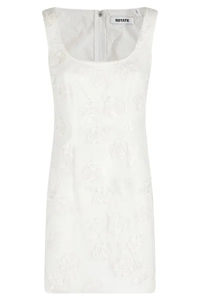 Rotate Birger Christensen Beaded Mini Dress In White