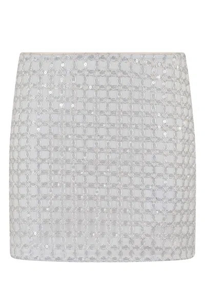 ROTATE BIRGER CHRISTENSEN BEADED MINI SKIRT