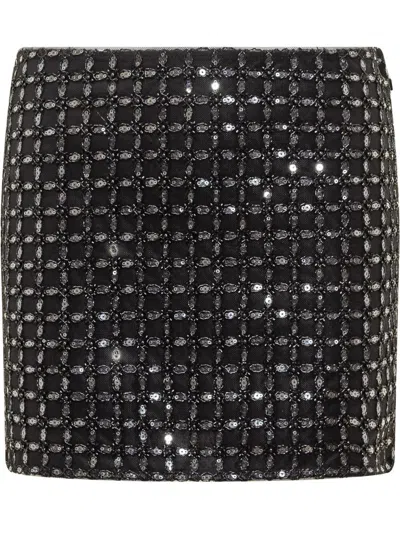 Rotate Birger Christensen Beaded Mini Skirt In Black