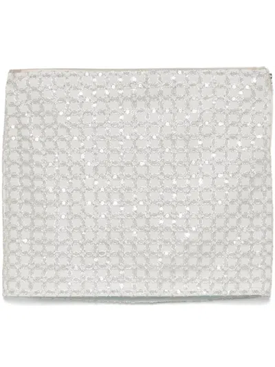 Rotate Birger Christensen Beaded Mini Skirt In White