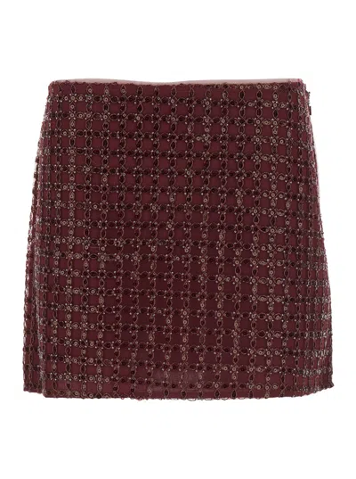 ROTATE BIRGER CHRISTENSEN BEADED MINI SKIRT