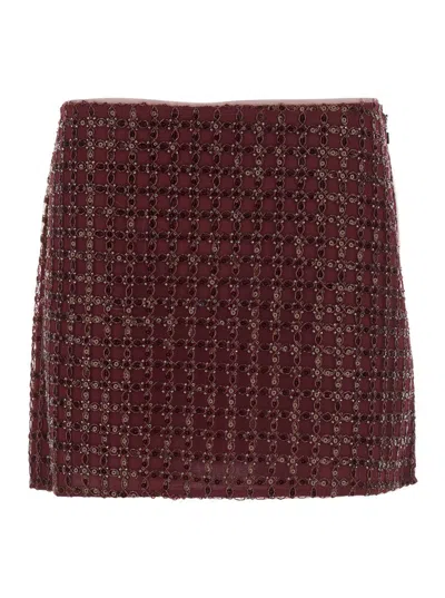 ROTATE BIRGER CHRISTENSEN BEADED MINI SKIRT