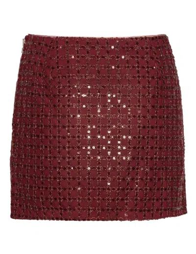 ROTATE BIRGER CHRISTENSEN BEADED MINI SKIRT