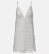 Rotate Birger Christensen Embellished A-line Mini Dress In Silver