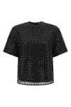 Rotate Birger Christensen Sequin-embroidered T-shirt In Black
