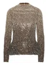 Rotate Birger Christensen Beaded Peplum Top In Gray