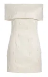 Rotate Birger Christensen Beaded Satin Mini Dress