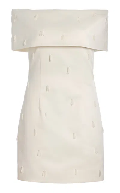 Rotate Birger Christensen Beaded Satin Mini Dress