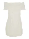 Rotate Birger Christensen Rotate Beaded Satin Mini Dress In White