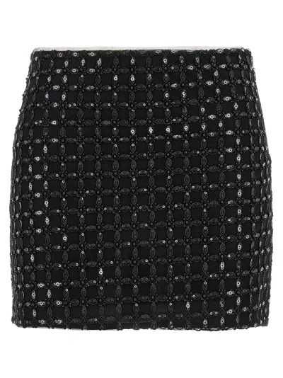 Rotate Birger Christensen Beaded Skirt In Black