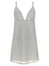 Rotate Birger Christensen Embellished A-line Mini Dress In Beige