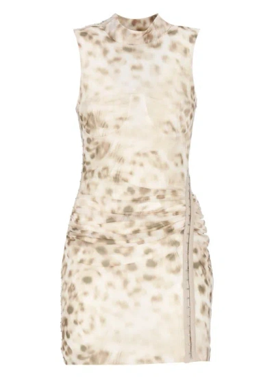 Rotate Birger Christensen Beige Dress Forwoman In Neutrals