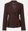 Rotate Birger Christensen Belted Blazer In Brown