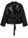Rotate Birger Christensen Belted Puffer Jacket In Black