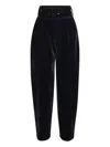 Rotate Birger Christensen Belted Tapered Trousers In Black