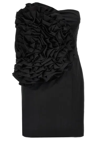 Rotate Birger Christensen 'big Flower Mini' Dress In Black