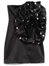 Rotate Birger Christensen Big Flower Mini Dress In Black
