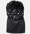 Rotate Birger Christensen Rotate Ruffled One-shoulder Dress In Black