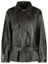 Rotate Birger Christensen Rotate Birgerchristensen Black Leather Biker Jacket In Black