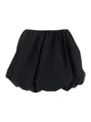 Rotate Birger Christensen Black Balloon Miniskirt With Logo Plaque On The Zip Puller In Black