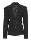 Rotate Birger Christensen Black Blazer With Belt Rotate In Black