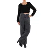 Rotate Birger Christensen Quiet Shade High Rise Jeans In Black