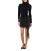 Rotate Birger Christensen Crystal-embellished Frilled Miniskirt In Black