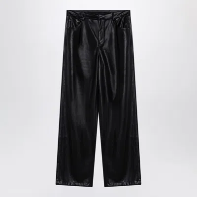 Rotate Birger Christensen Black Faux Leather Trousers