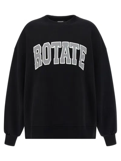 Rotate Birger Christensen Black Heavy Sweat Sweatshirt