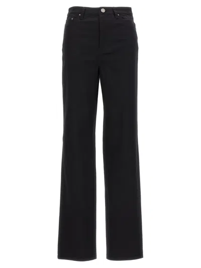 ROTATE BIRGER CHRISTENSEN WOMEN BLACK JEANS TWILL HIGH RISE, 28 LUXURY JEANS FOR WOMEN DARVEYS
