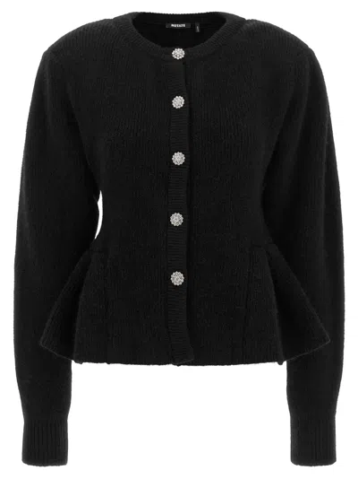 Rotate Birger Christensen Black Jewel Button Cardigan | ModeSens
