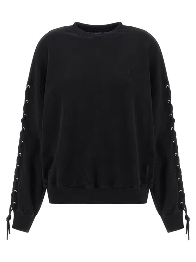 ROTATE BIRGER CHRISTENSEN BLACK LACING SWEATSHIRT