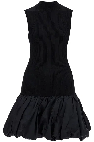 ROTATE BIRGER CHRISTENSEN BLACK MINI KNITTED DRESS