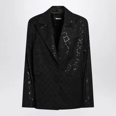 Rotate Birger Christensen Black Oversize Blazer With Sequins