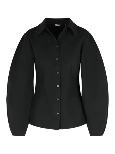 ROTATE BIRGER CHRISTENSEN BLACK POLYESTER SHIRT