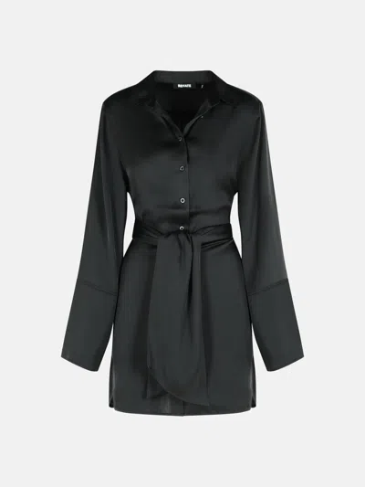 Rotate Birger Christensen Black Polyester Shirt Dress