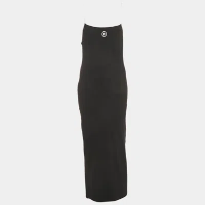 Rotate Birger Christensen Black Rib Knit Midi Dress