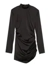 Rotate Birger Christensen Black Mini Dress With Ruffles Rotate In Black