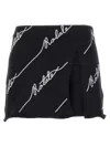 Rotate Birger Christensen Rotate Sequined Logo Knit Skort In Black