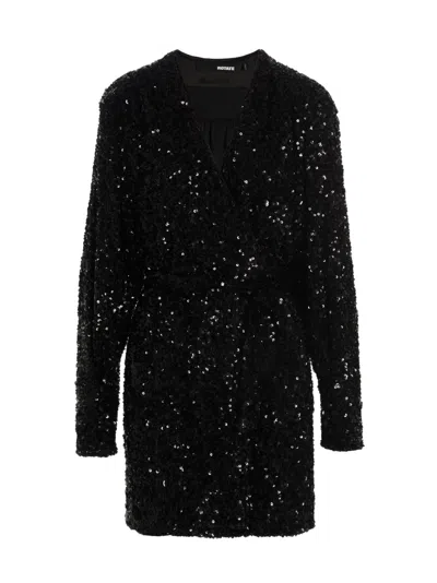 ROTATE BIRGER CHRISTENSEN BLACK SEQUIN MINIDRESS