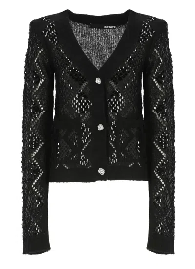 Rotate Birger Christensen Black Sequins Cardigan