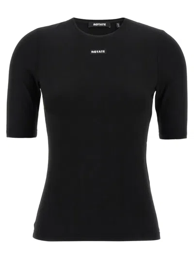 ROTATE BIRGER CHRISTENSEN BLACK SHORT SLEEVE T-SHIRT