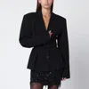 Rotate Birger Christensen Black Single-breasted Jacket With Belt In Black