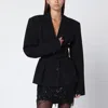 Rotate Birger Christensen Black Single-breasted Jacket With Belt In Black
