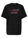 Rotate Birger Christensen 'graphic Print Crew Neck Short Sleeve T-shirt' In Black
