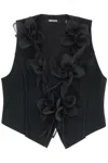 Rotate Birger Christensen Black Vest In Black